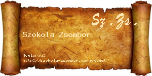 Szokola Zsombor névjegykártya