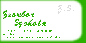 zsombor szokola business card